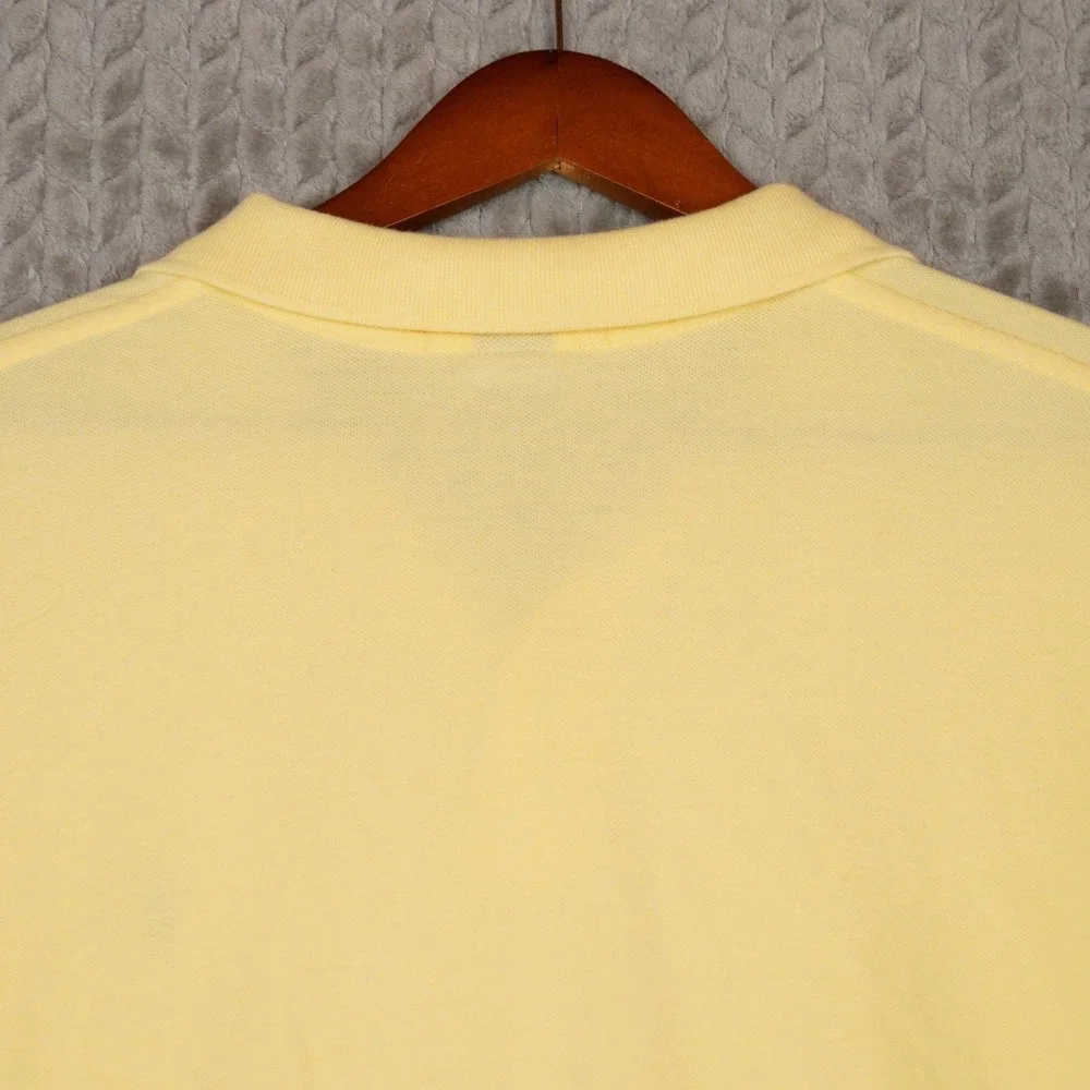 Polo Ralph Lauren Polo Shirt Mens XL Yellow Pique Cotton Classic